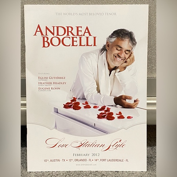 Other - 2012 Andrea Bocelli Concert Program
